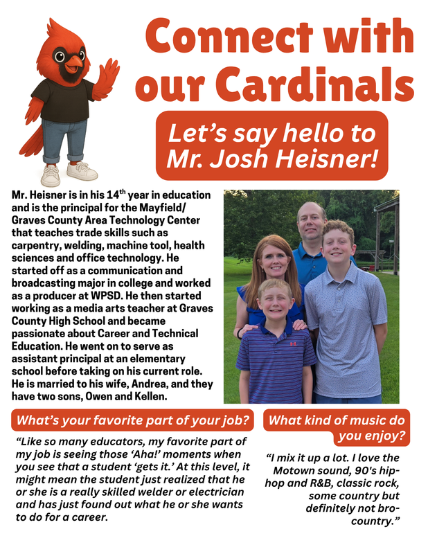 Screenshot of Connect with our Cardinal: Josh Heisner document