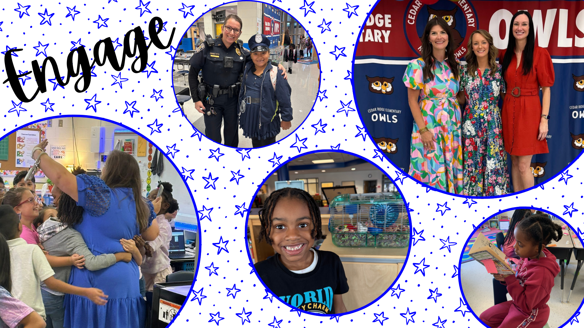 A collage of engaging school events and joyful interactions among students and staff.