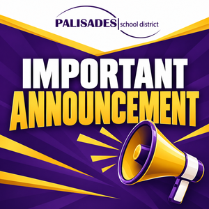 "Important Announcement" graphic with bullhorn.