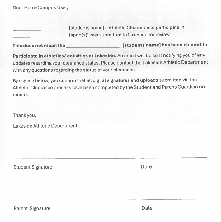 confirmation page