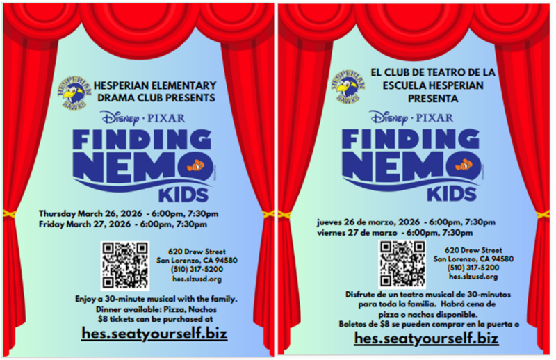 Hesperian Students Present FINDING NEMO: KIDS