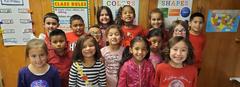 Mrs. Johnson's class celebrates Red Ribbon Week.
