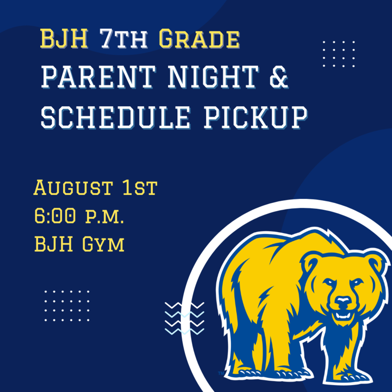 7th grade parent night & schedule pickup Featured Photo