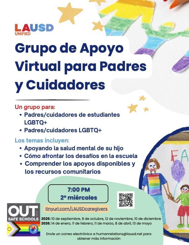 Grupo de apoyo virtual para padres y cuidadores