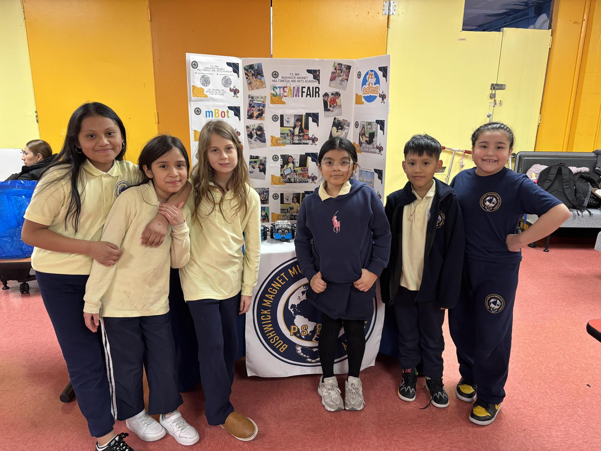 group of students at the STEAM fair