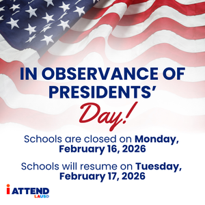 In observance of presidents' day - school closed