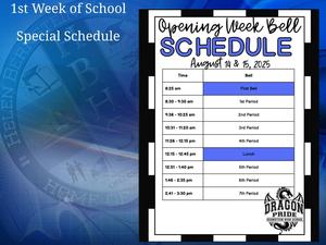 Schedule for the first day