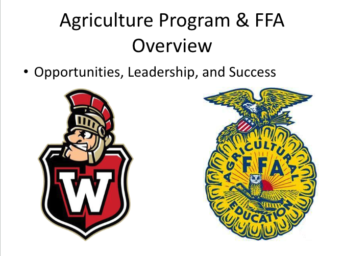 Screenshot of the Agriculture Program & FFA Overview slideshow