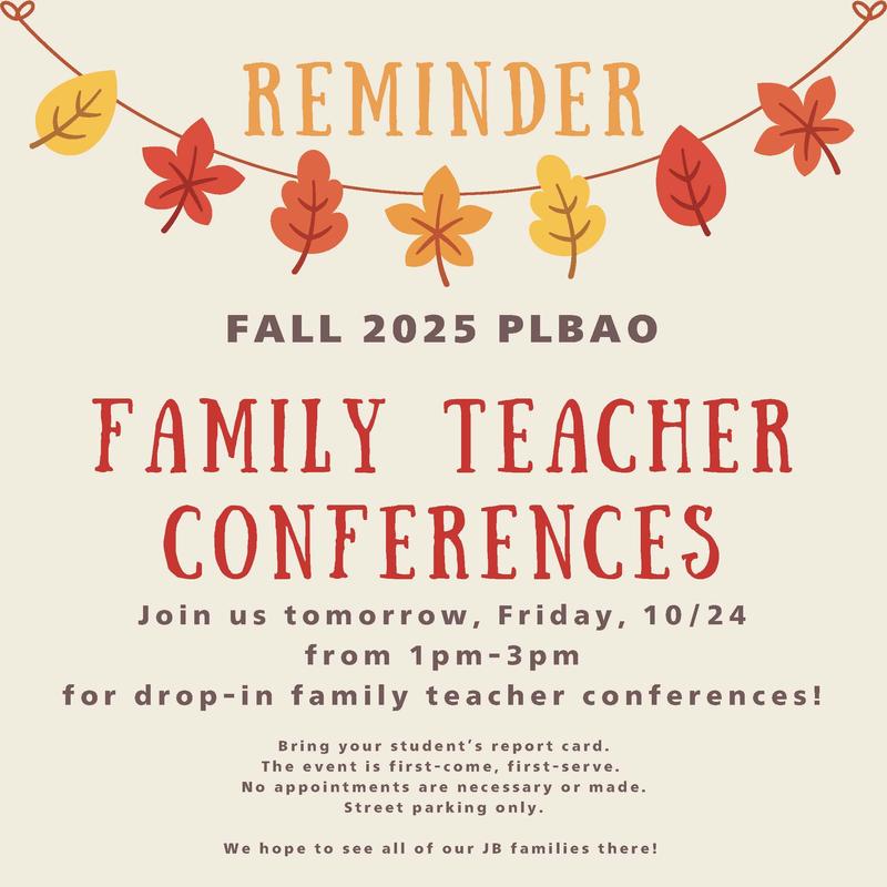 PLBAO Family-Teacher Conferences ENG