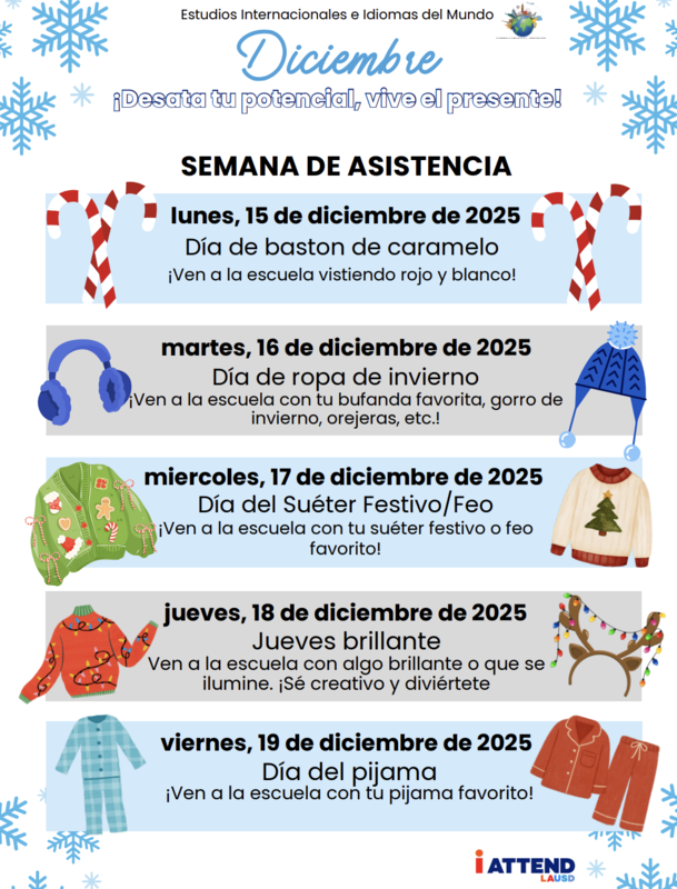 Clothing showing each day what to wear