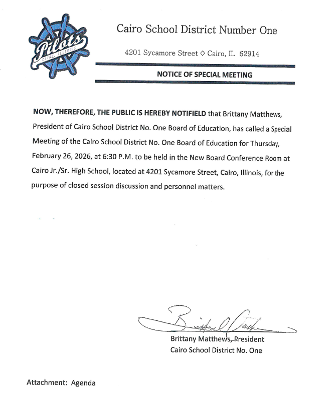 Special Meeting - Thursday, February 26th @6:30PM Thumbnail Image