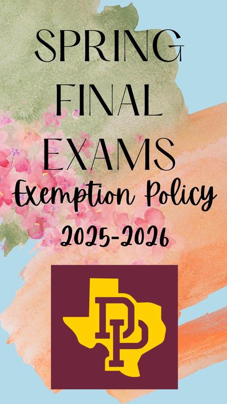 Spring Final Exams Exemption Policy Image