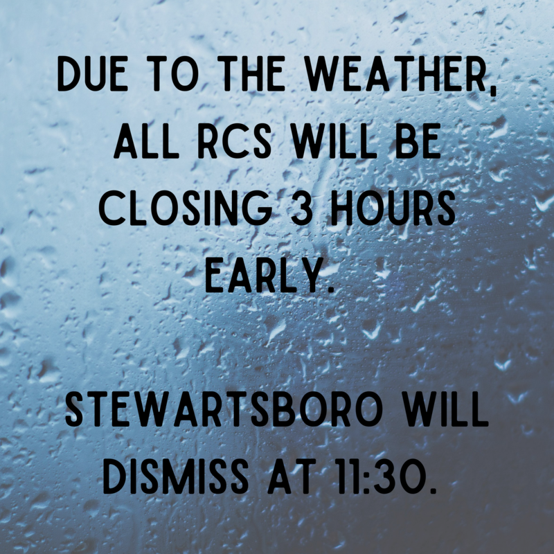 All Rutherford County Schools dismissing 3 hours early 2/17/22 Thumbnail Image