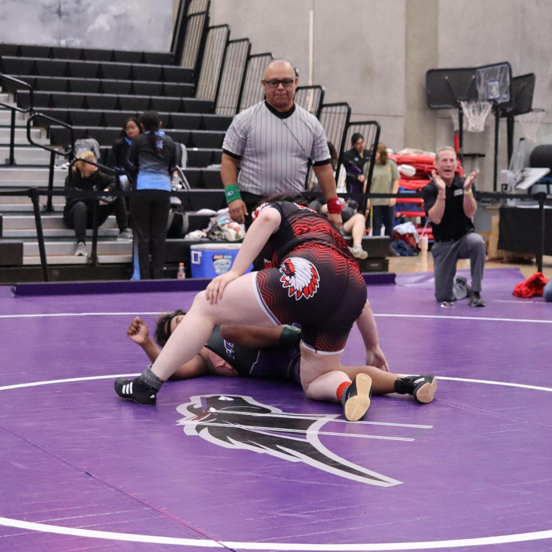 Girls wrestling at madera south