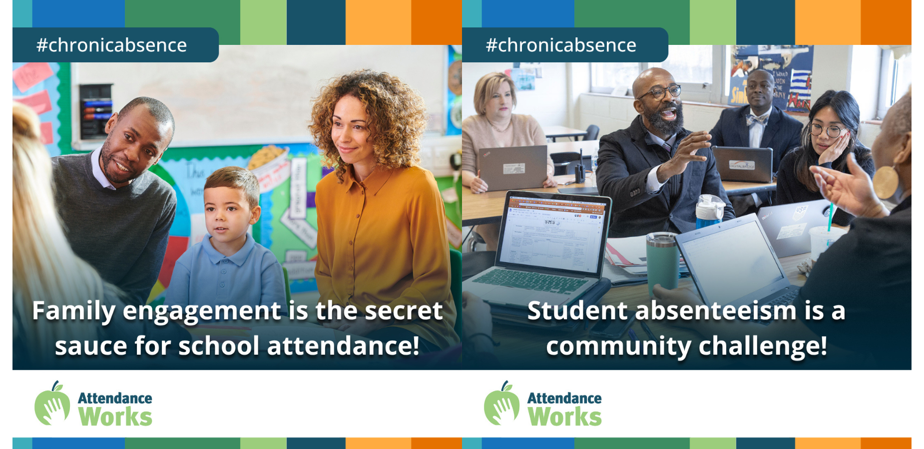 Attendance Works shuffle banner for homepage