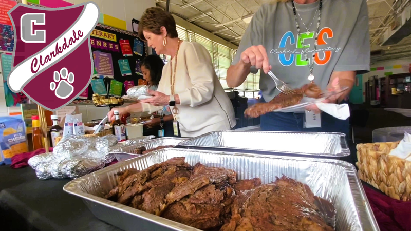 Clarkdale Elementary Teachers Steak Lunch Photo