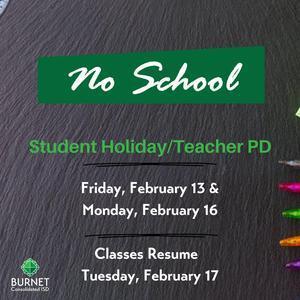 No School 12/13 & 12/16 Featured Photo