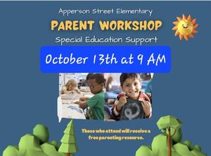 Please join us for the special education workshop