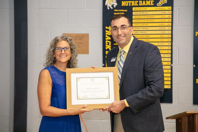 Danielle receiving award