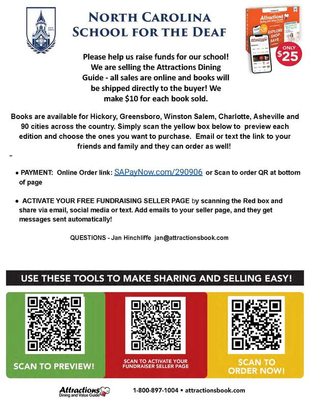 Flier for NCSD Attractions Guidebook with text description and QR code links
