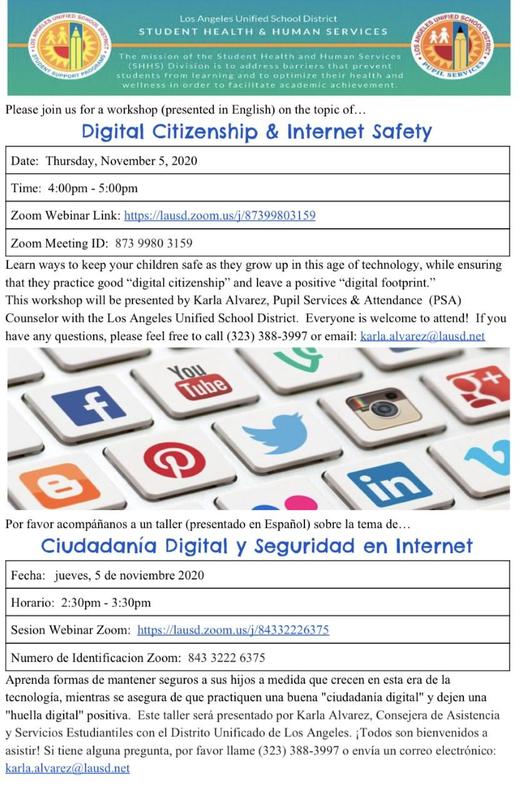 Ciudadanía Digital y Seguridad en Internet: jueves, 5 de noviembre 2020 Horario: 2:30pm - 3:30pm Featured Photo