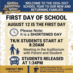 first day English