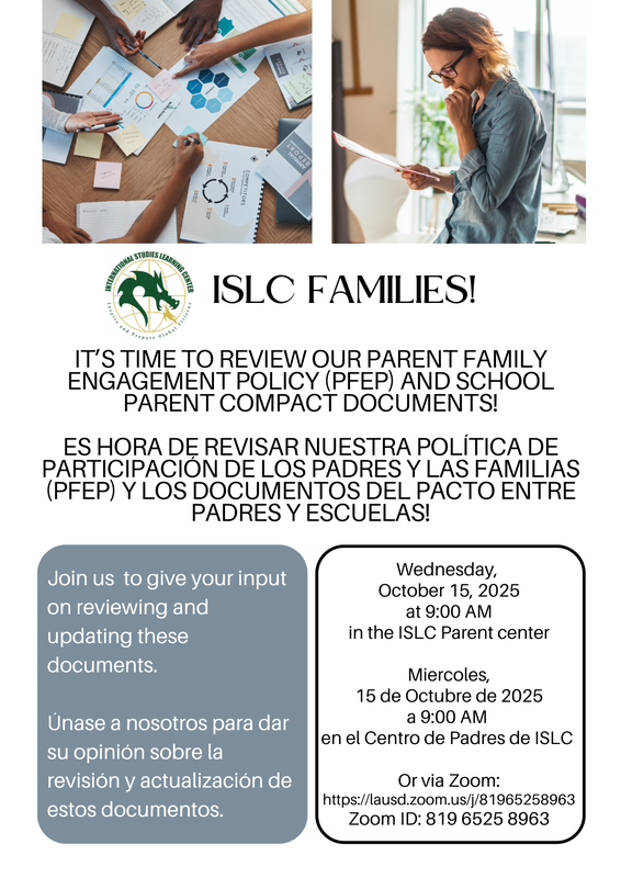 PFEP & Parent Compact Meeting Flyer
