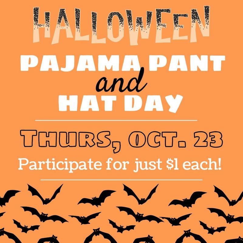 Halloween PJ Pants and Hat Day