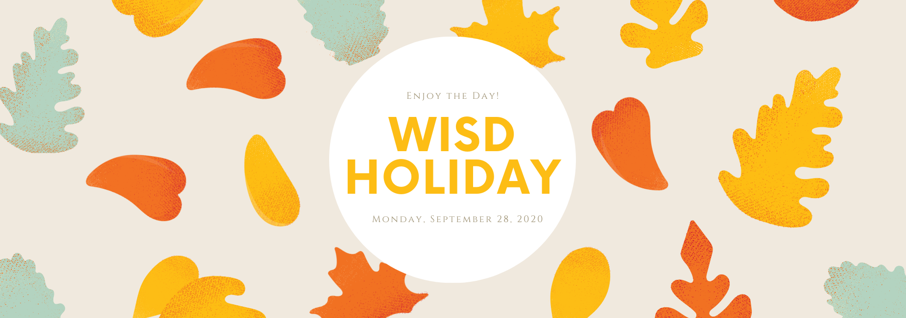 graphic with fall leaves describes holiday on September 28