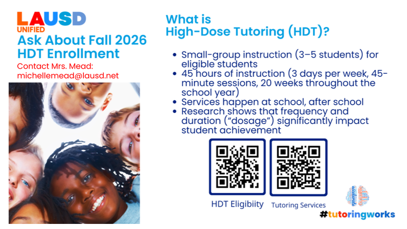 Fall 2026 High Dosage Tutoring