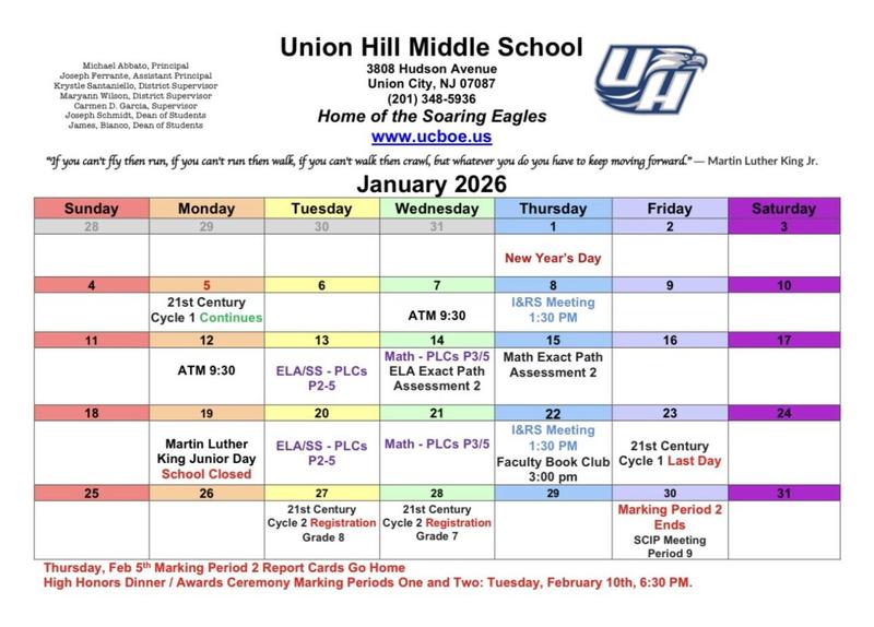 January 2026 Calendar-UHMS