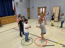 Students in PE class.