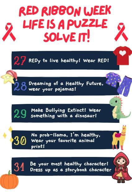 Red Ribbon Week Dress-up Days