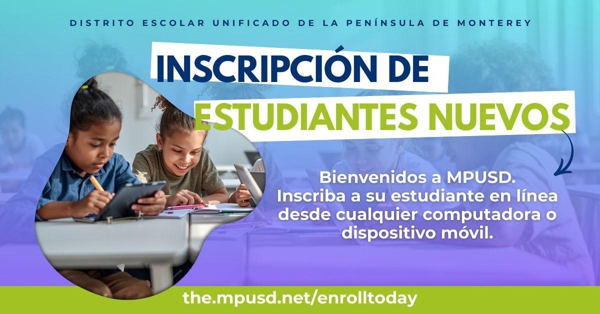 Enroll New Students Here Spanish Version