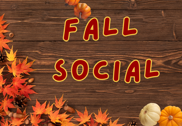fall foliage with fall social text