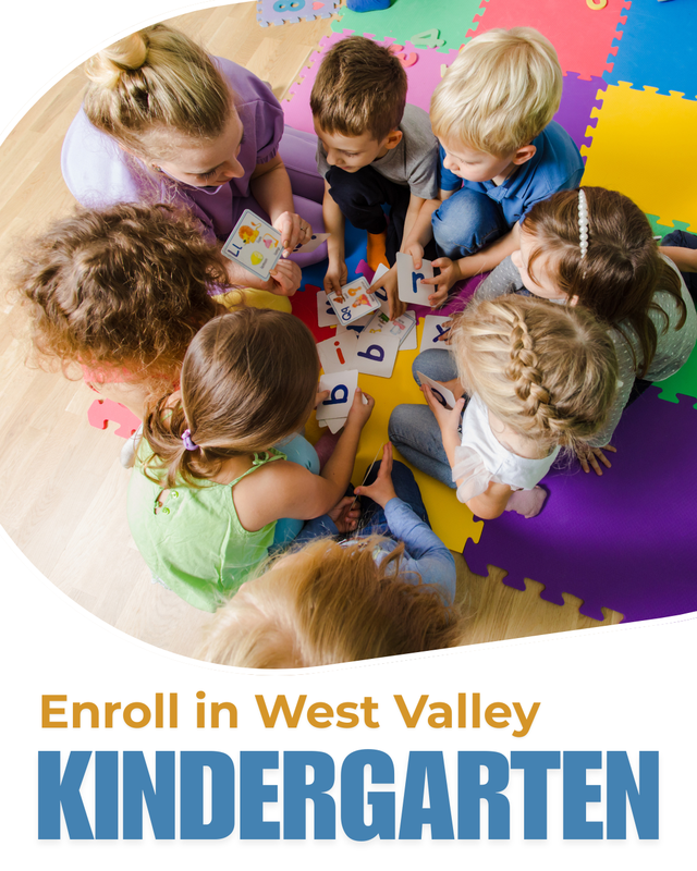 teacher sitting with students on floor doing math flashcards