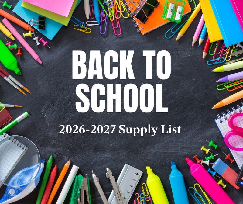 Back to school supply lisy