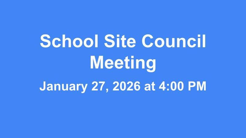 School Site Council Meeting Agenda Featured Photo
