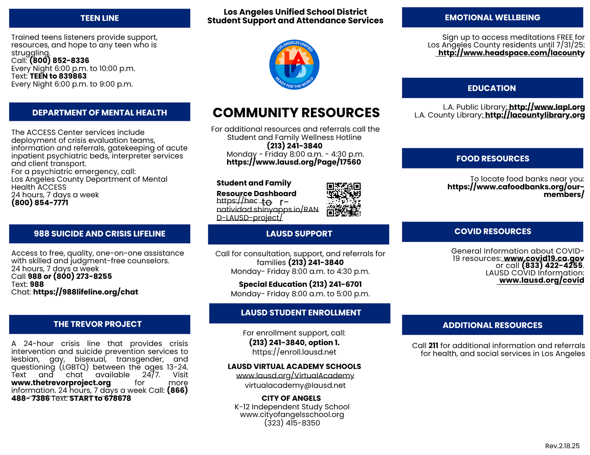 Community Resources Brochure