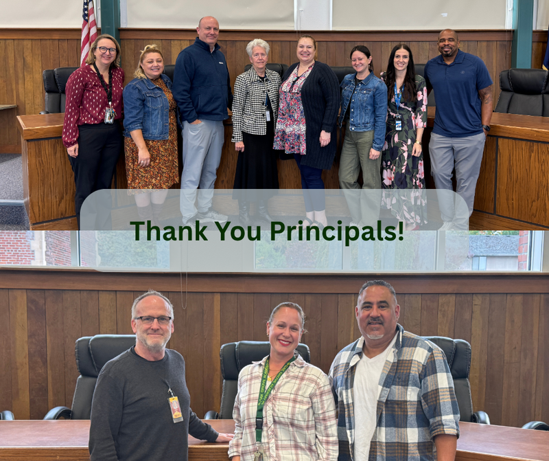 All 11 district principals pose for a photo