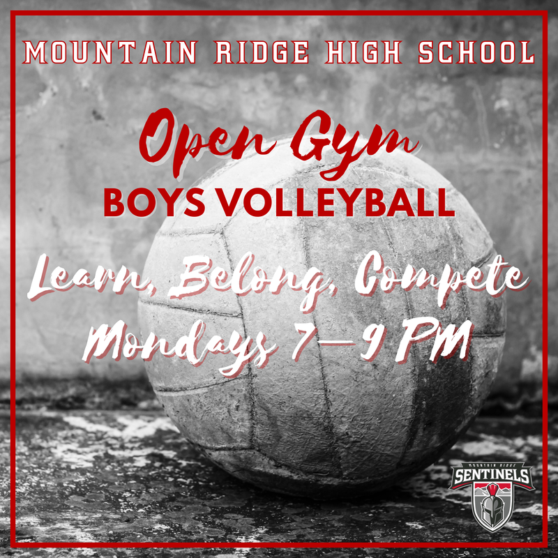 Boys Volleyball Open Gyms — 9th–12th Grade