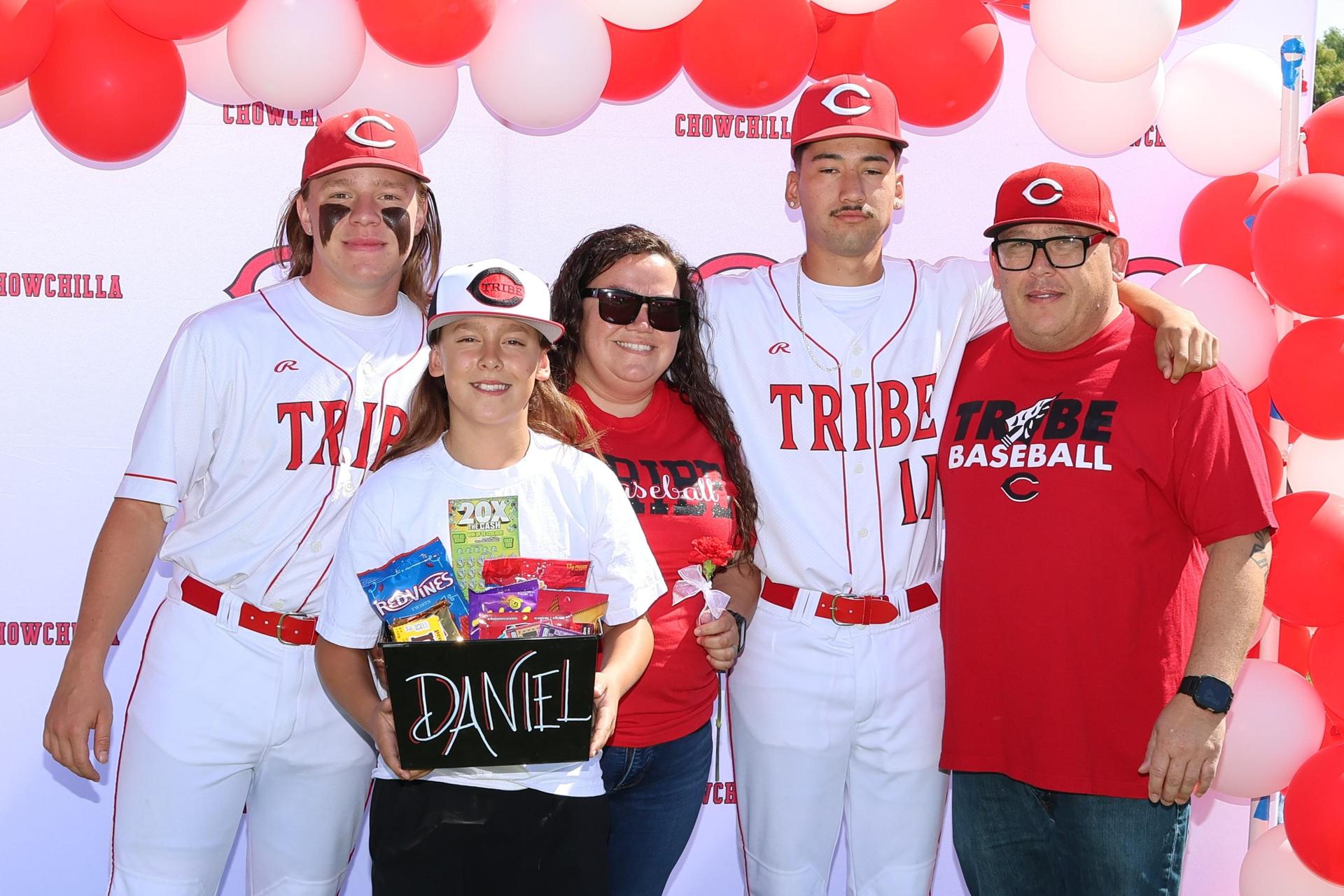 senior baseball players and their escorts