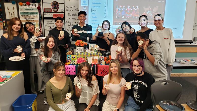 Students learn about Day of the Dead