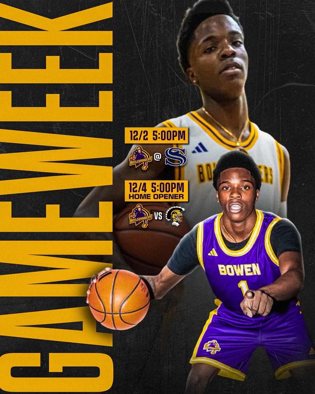 Game week flyer, Bowen boys varsity basketball.