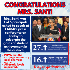News conference with Mrs. Santi.