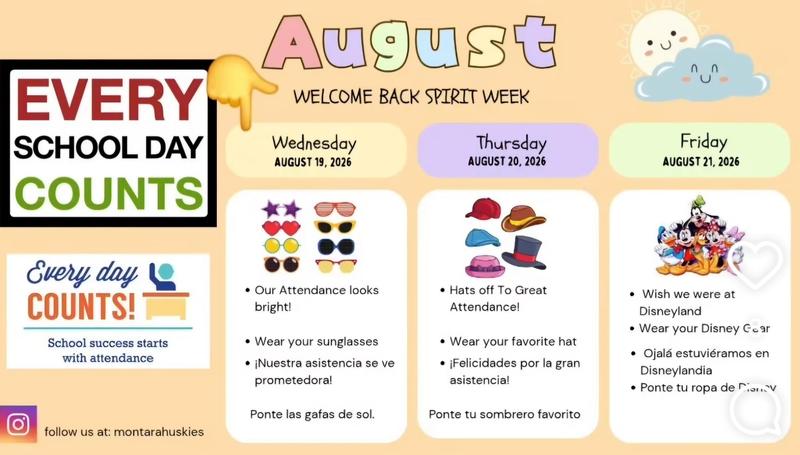 Welcome Back Spirit Week