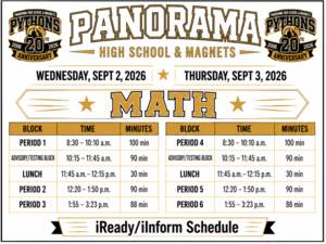 PHS Math iReady/iInform Schedule