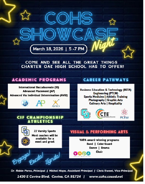 COHS Showcase 2026 flyer