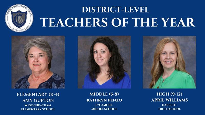 District-level Teachers of the Year
