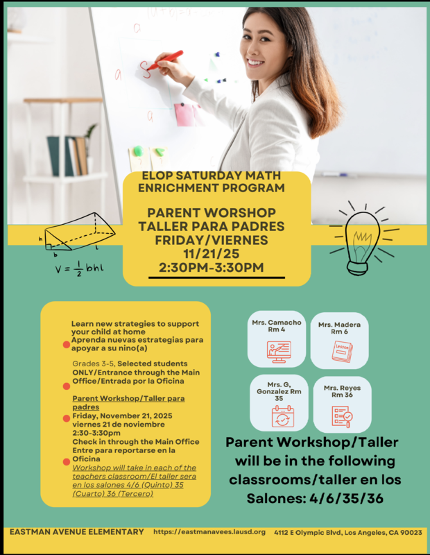ELOP Math Parent Workshop